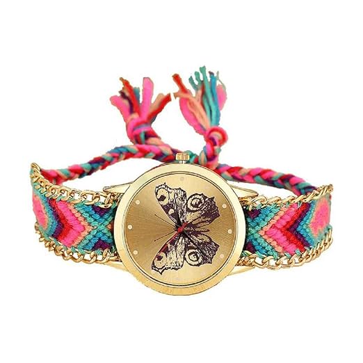 Geneva Butterfly Stylish and Attractive Strap Watch - for Girls
