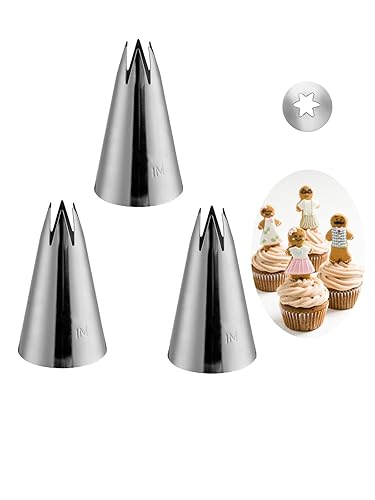 Piping Tip 1M Pcs Set,1M Star Tip for Cake Decorating Essentials