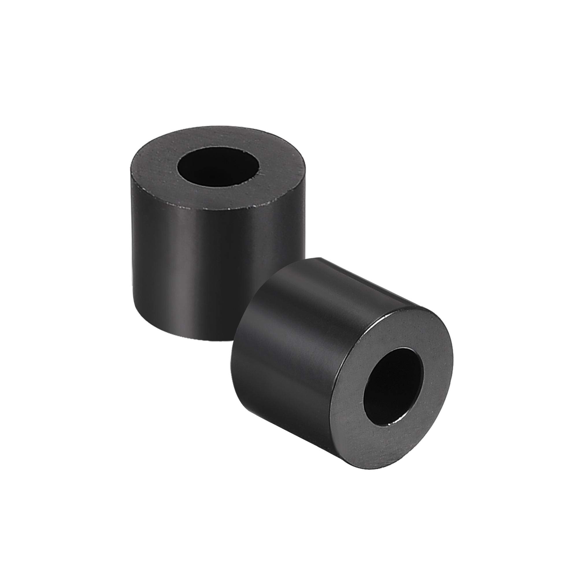 sourcing map Nylon Round Spacer Washer 3.2mm ID 7mm OD 5mm Height for M3 Screws Black 300Pcs