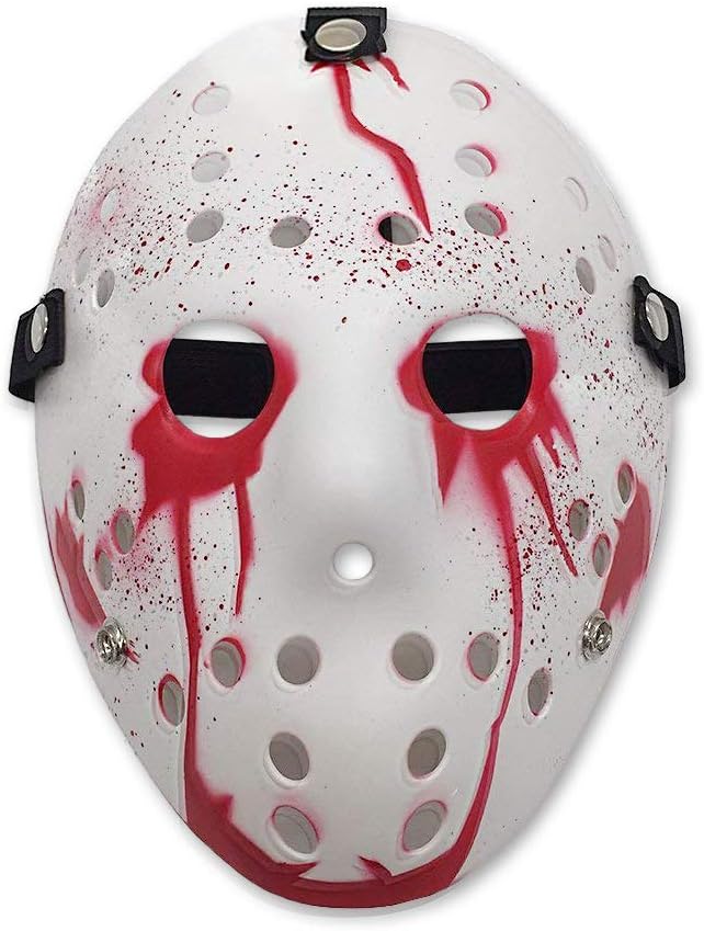 Letsparty Halloween Costume Horror Hockey Mask Party Cosplay Props (Bloody)