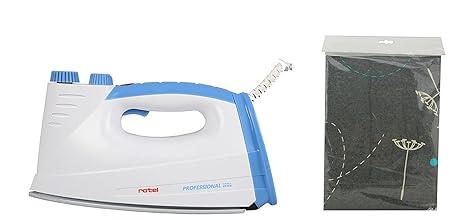Rotel Professional Extra ***** Original Dampfbügeleisen GRÜN Edition inkl. Bügelbrettbezug mit Pusteblumenmuster, 6,5 Bar/Dam