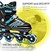 IUU Sports Adjustable Inline Skates for Kids and Adults, Rollerblades with Featuring All Illuminating Wheels, for Girls and Boys, Men and Ladies