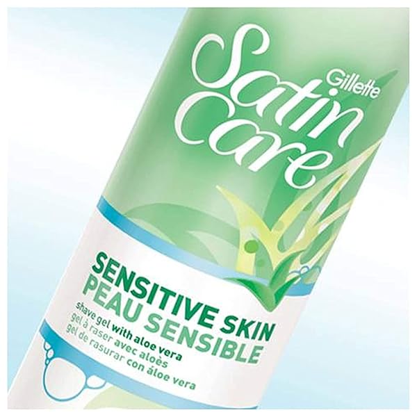 GILLETTE SATIN CARE SHAVE GEL SENSITIVE 7 OUNCE (207ML) (2 PACK)