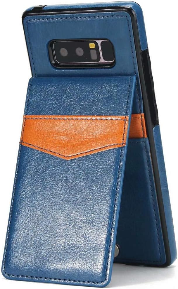 Galaxy Note 8 Case,Tsongja Premium Pu Leather Wallet Cases for Samsung Galaxy Note 8 ID Credit Debit Card Slot Holders Design Stand Feature Back Flip Cover Protective Shell (Blue)