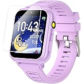Cosjoype Kids Smart Watches Girls Gift Age 3-12, with 39 Puzzle Games HD Video Camera Music Player Learning Cards Storybook Pedometer Flashlight Touchscreen Kid Watch Brithday Gift for Girls