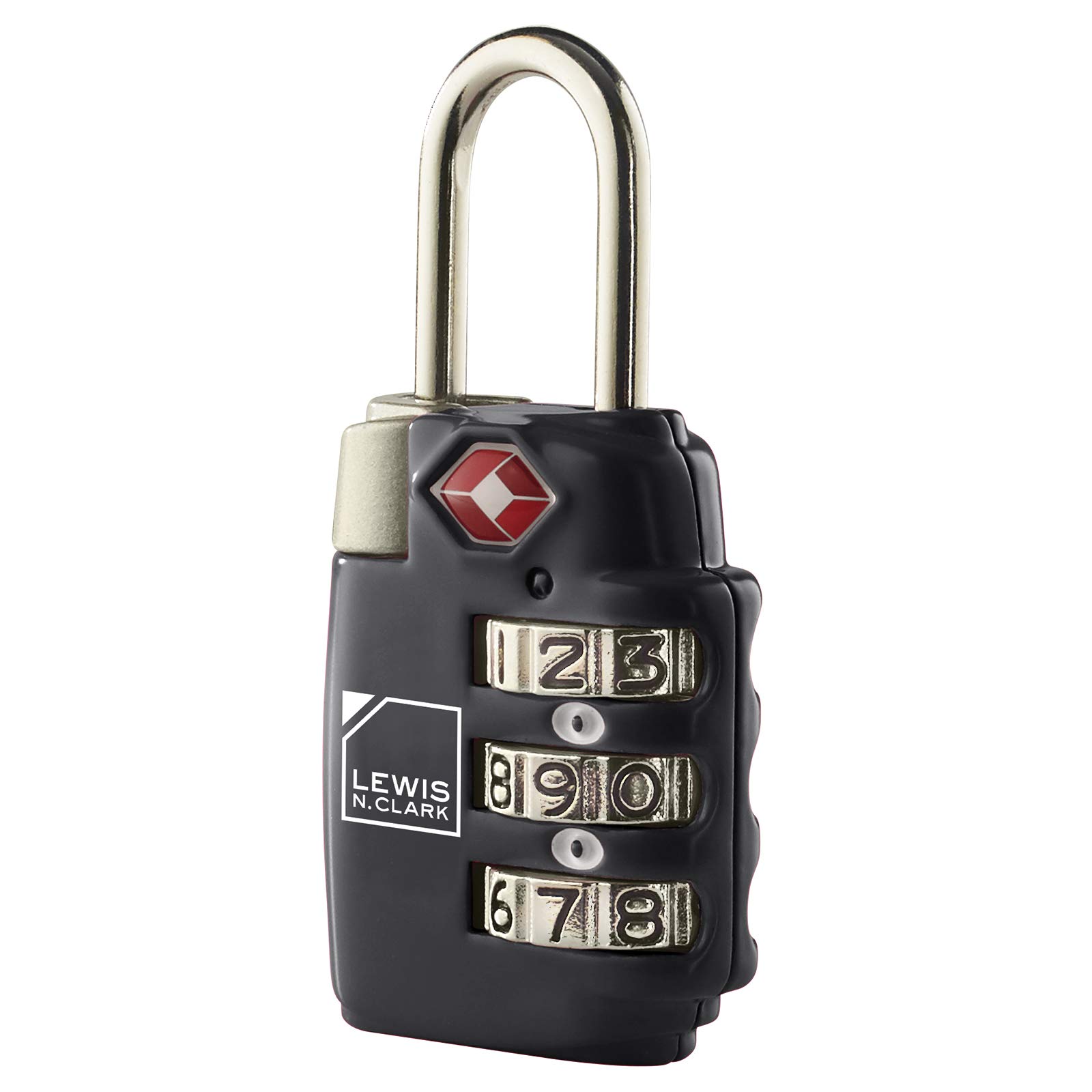 Lewis N Clarks TSA23BLK Travel Sentry Bar Lock Gepäckschloss, Schwarz