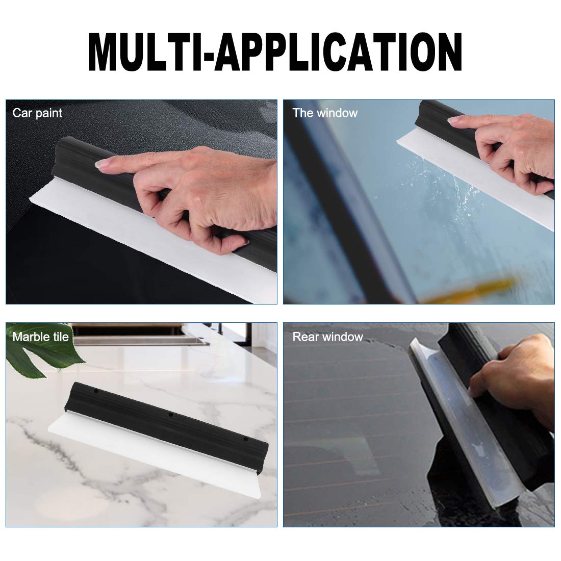 Escobilla de Goma de Silicona Rasqueta Limpiacristales para Ventana de