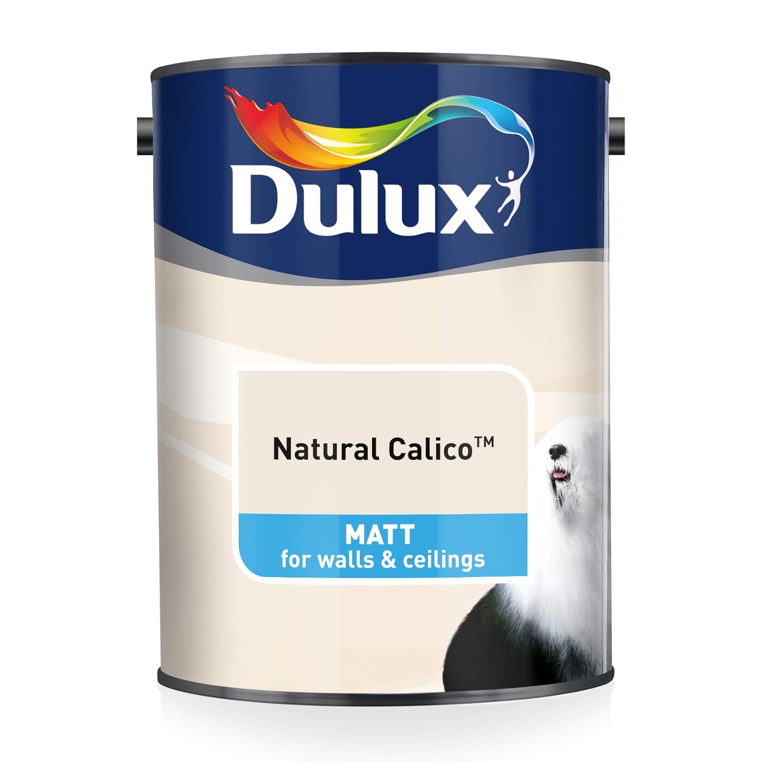 Dulux Matt Emulsion Paint For Walls And Ceilings Natural Calico 5L