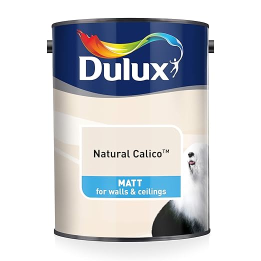 Dulux Matt Emulsion Paint For Walls And Ceilings Natural Calico 5L