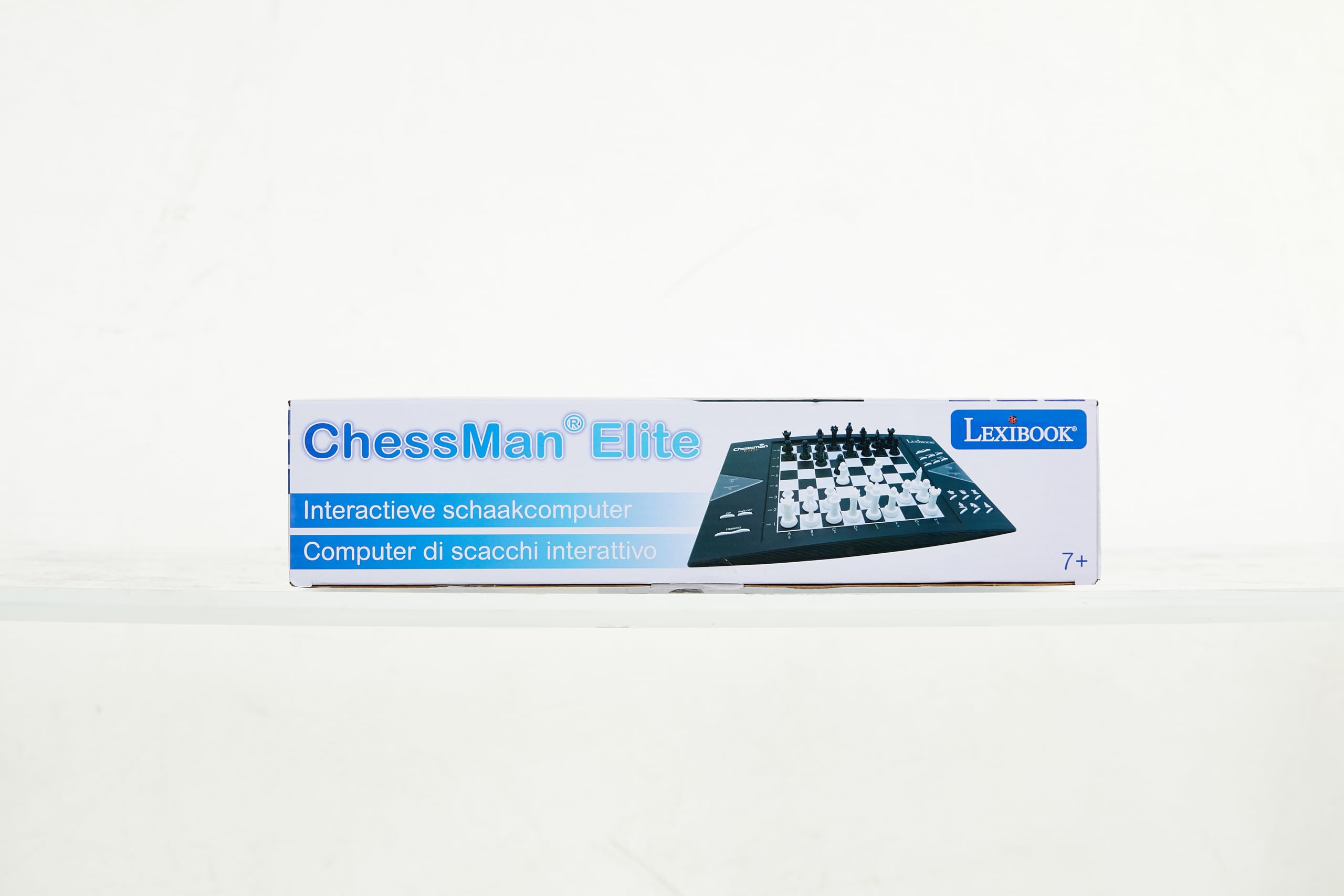 LEXiBOOK Chessman® Elite, Interactive Electronic Chess Game +, 64 Levels of Difficulty, LEDs, Family Child Board Game, Black/White, CG1300