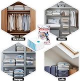 1ABOVE Vacuum Storage Bags Pack 6 Medium 50x70CM Double Zip Valve view 9