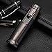 Windproof Jet Torch Lighter for Baking BBQ Welding with Flame Lock Gas Refillable Gas Turbo Lighter (Gas Not Included) (Black)