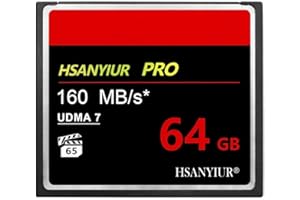 HSANYIUR 64GB UDMA 160MB/s,Original CF Card Camera Memory Card