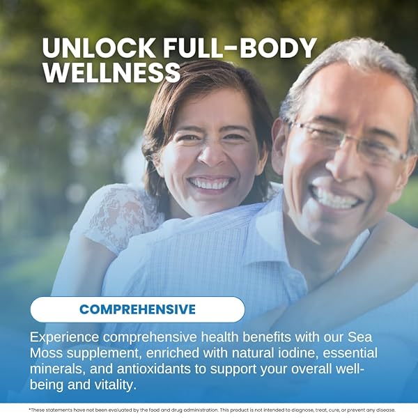NUTRA GURU SEA MOSS CAPSULES – 90 IRISH SEA MOSS CAPSULES WITH BIOPERINE, BLADDERWRACK, AND BURDOCK ROOT – HIGH-POTENCY PILLS FOR IMMUNITY, GUT, AND ENERGY