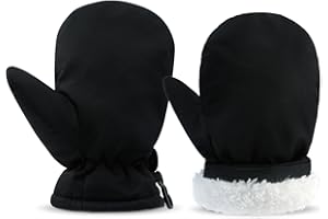 BAVST Baby Winter Waterproof Gloves Toddler Boys Girls Ski Snow Mittens Kids Fleeced Lined Warm Gloves
