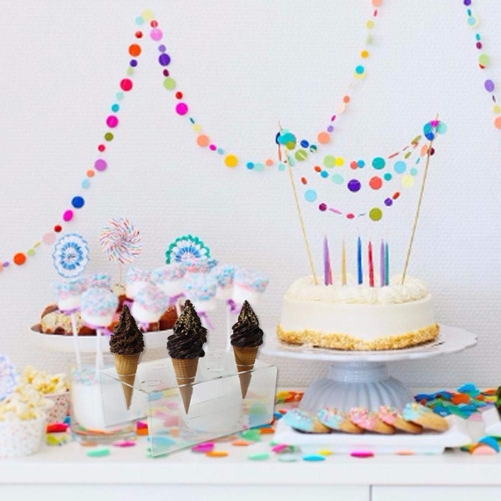 Assiettes Et Plats De Service Presentoirs A Gateau Bularyfr Porte Gobelet En Acrylique Avec Support Pour Cornets De Petit Gateau Porte Gobelet Pour Tube De Cone De Creme Glacee Crisp 8 Trous Pour Porte Gobelets