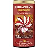 The Republic of Tea - Mulled Apple Spice Herbal Tea Tin, 36 Tea Bags, Naturally Caffeine Free