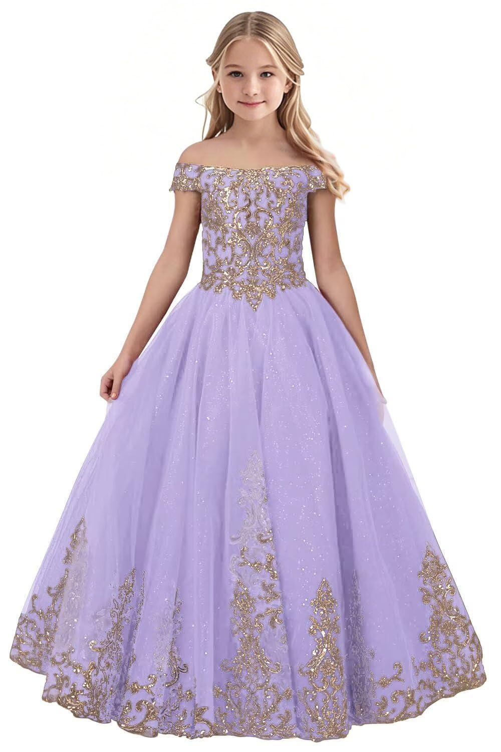 Tulle Flower Girl Dress for Wedding Sparkly