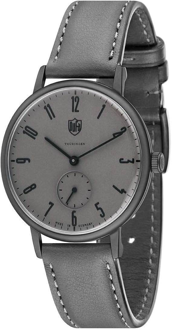 Amazon ドゥッファ Dufa ドイツ時計 メンズ Gropius スモールセコンド 38mm グレー レザー Df 9001 0u 腕時計 並行輸入品 メンズ腕時計 腕時計 通販