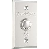 uxcell Door Release Button Push to Exit Resettable NO Switch for Access Control Panel 86mmx50mm 36V 3A Aluminium Alloy