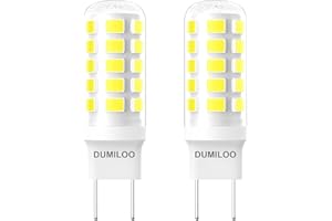 DUMILOO Upgraded Glass LED Microwave Bulb 50W Equivalent, G8 LED Bulb Dimmable Fits for GE Samsung LG Over The Range Microwave Hood, 120V 5W 500LM Replaces WB08X10057, WB08X10051, Daylight White, 2Pack