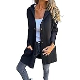 Autumn And Winter Womens Solid Color Casual Single Breasted Hooded Jacket Feel Comfortable Fashionable Layering