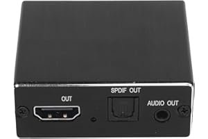 Tangxi HDMI Audio Extractor, 4K 30Hz HDMI to Optical 3.5mm AUX Audio Adapter Splitter Converter, for TV, PC, Sound System, Sp
