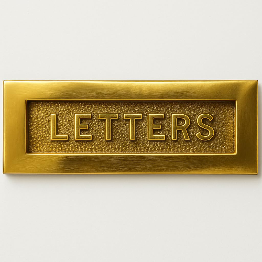 B&M Solid Brass Polish Letter Plate 10 * 3 - Letters Embossed