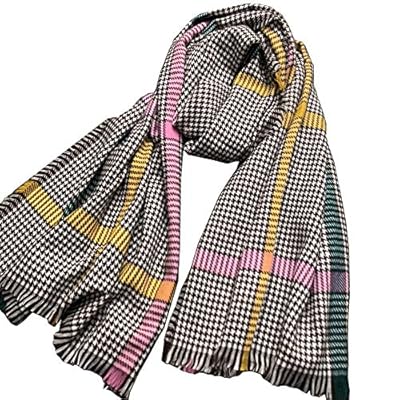 ChengQi Women's fashion Classic Tassel Plaid Scarf Fall Winter Warm Scarf Large Blanket Wrap Shawl Scarves ChengQi Women's fashion Classic Tassel Plaid Scarf Fall Winter Warm Scarf Large Blanket Wrap Shawl Scarves