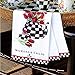 MACKENZIE-CHILDS Cotton Dish Towel, Cute Decorative Kitchen Dish Towel for Cleaning and Home Decor, Set of 1, Tulip Tea Kettle