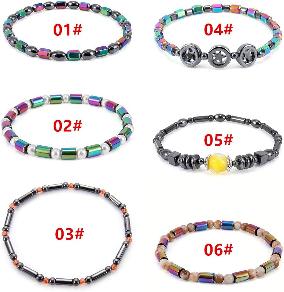 Magnetic Anklet, Hematite Stone Ankle Bracelet, Health Care Weight Loss Jewelry for Men Women