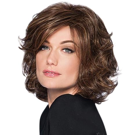 Fbgood Women S Fluffy Brown Short Hair Wigs Rose Net Resistant
