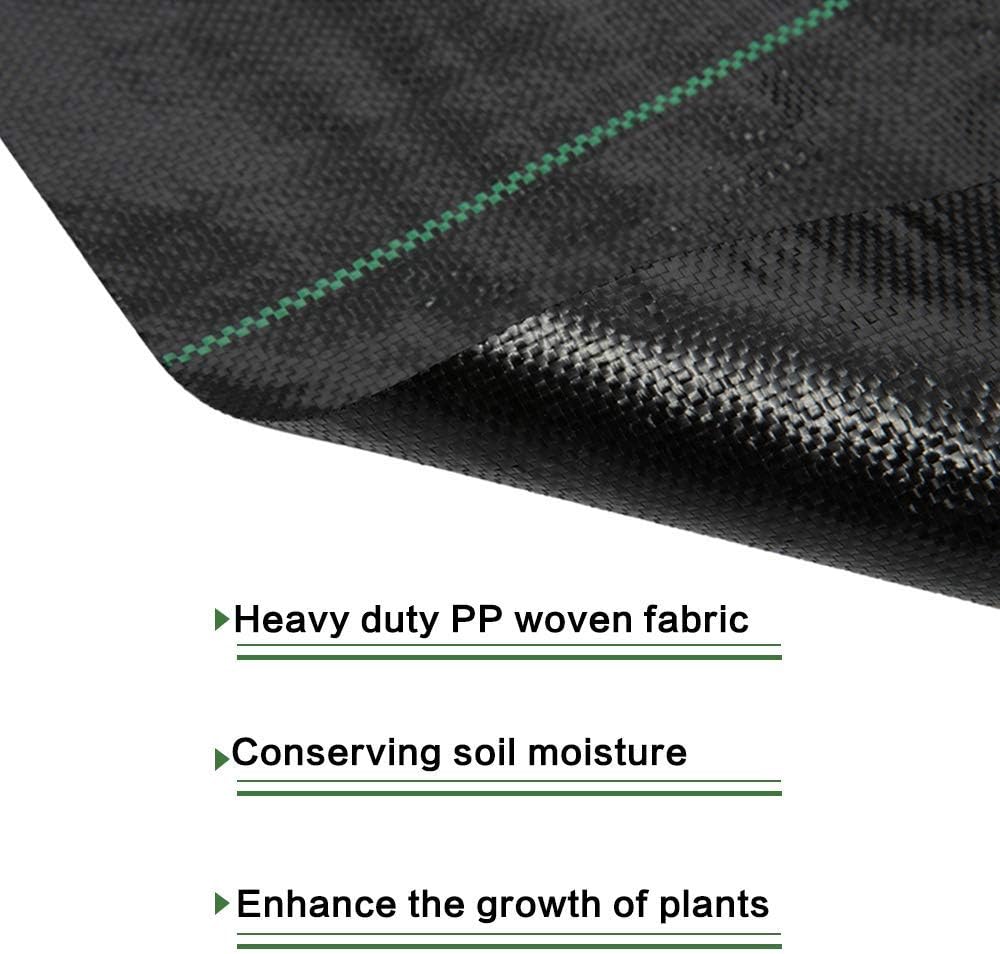LITA 10M x 1M Wide Weed Barrier Control Fabric Ground Cover Membrane Garden Landscape Driveway Weed Block Nonwoven Heavy Duty 125gsm Black - Image 3