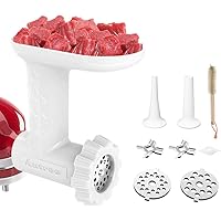 Food Meat Grinder Attachments for KitchenAid Stand Mixers, Durable Meat Grinder, Sausage Stuffer Attachment Compatible…