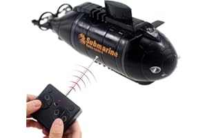 Tipmant Mini Remote Control Nuclear Submarine Toy RC Boat Electric Water Kids Birthday Gifts (Black)