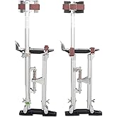 BIGREAT Silver Drywall Stilts 18-30 Inch Height Adjustable Lifts Aluminum Tool for Painting Finishing Pruning Branches Cleani