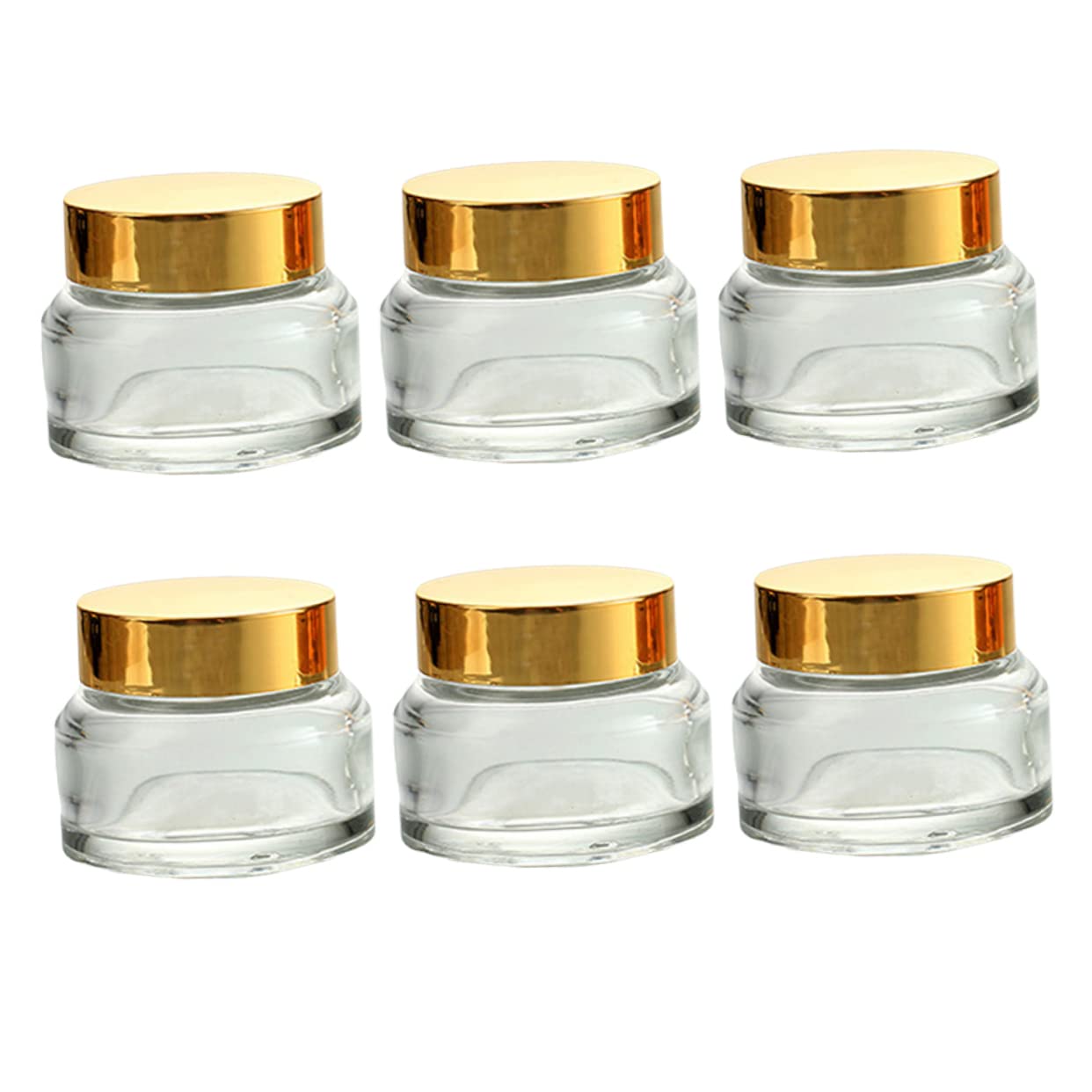 KALLORY 6pcs Cream Bottle Glass Containers Containers with Lids Clear Glass Jars with Lids Empty Travel Bottles Small Travel Containers Bottles Cosmetic Bottles Cream Bottle Cream Jar Vial