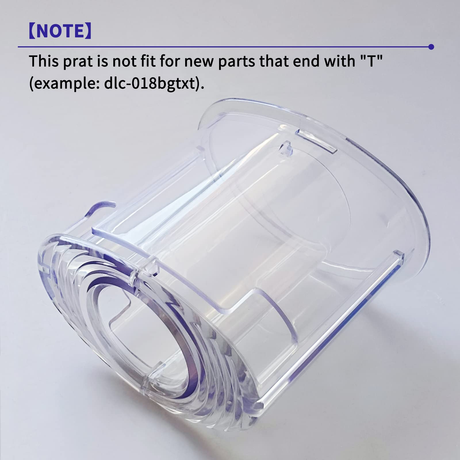 DLC-018BGTXT (DLC-018BGTXT-1) Large Pusher and Sleeve Assembly Fit for Food Processors, Compatible with Cuisinart Tritan Custom Food Processor DFP-11, DLC-8S, DLC-8SY, DFP-11 Deluxe 11,DLC -5,DLC-7FPC