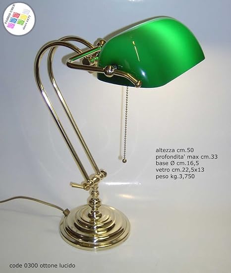 Lampe Luxus Made Italy Messing Poliert Massiv Churchill Studio Schreibtisch Sekretar Mobel New Model Amazon De Kuche Haushalt 