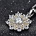 Cuoka Christmas Necklace Winter Wedding Silver Snowflake Necklace Holiday Christmas Jewelry Bridesmaids Gift Christmas Gift for Women(Sliver)