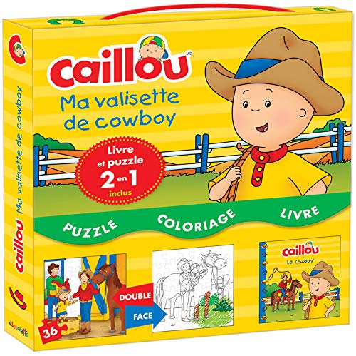 Amazon Com Caillou Ma Valisette Cowboy Avec Puzzle 2 En 1 French Edition 9782897183509 Thompson Kim Sevigny Eric Books