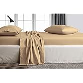 TREND BEDDING MART TBM 100% Egyptian Cotton Sheets, Taupe Queen Sheets Set, 800 Thread Count Long Staple Cotton, Sateen Weave for Soft and Silky Feel, Fits Mattress Upto 18'' DEEP Pocket