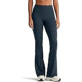 Sogetdo Women's High Waisted Flare Leggings No Front Seam Bootcut Yoga Workout Pants Tummy Control