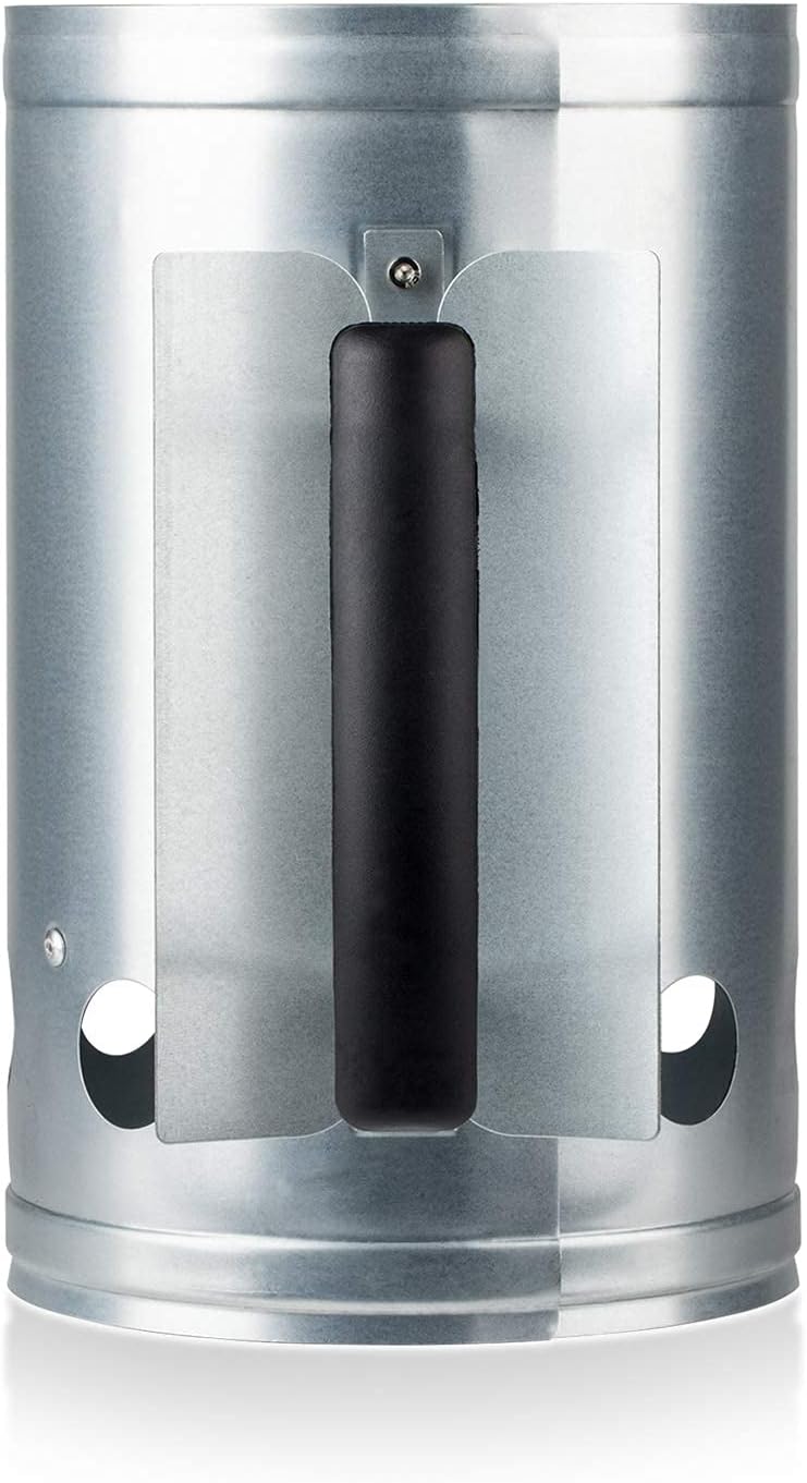 Sougem Charcoal Starter 11" X 7" Charcoal Chimney Starter Steel Barbecue BBQ Briquette Starters for Outdoor Cooking Grilling Camping Accessories : Garden & Outdoor