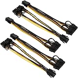 5PCS PCI-E 6-pin to Dual 6+2-pin (6-pin/8-pin) Power Splitter Cable Graphics Card PCIE PCI Express 6Pin to Dual 8Pin Power Ca