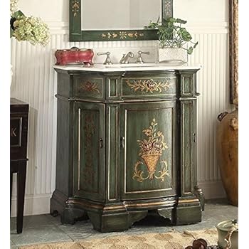 32 Cottage Look Hand Painted Decoroso Bathroom Sink Vanity Model