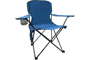 SAILARY Folding Outdoor Beach Camp Chair with Cup Holder, Storage Pocket, Waterproof Bag Outdoor Arm Chair, Supports 225LBS, Cyan