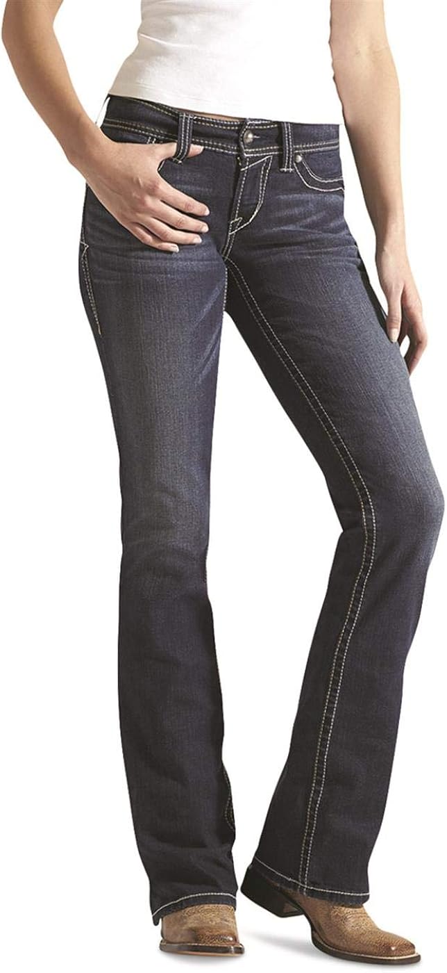 ARIAT Women's R.e.a.l. Mid Rise Bootcut Jean at Amazon Women's Jeans store