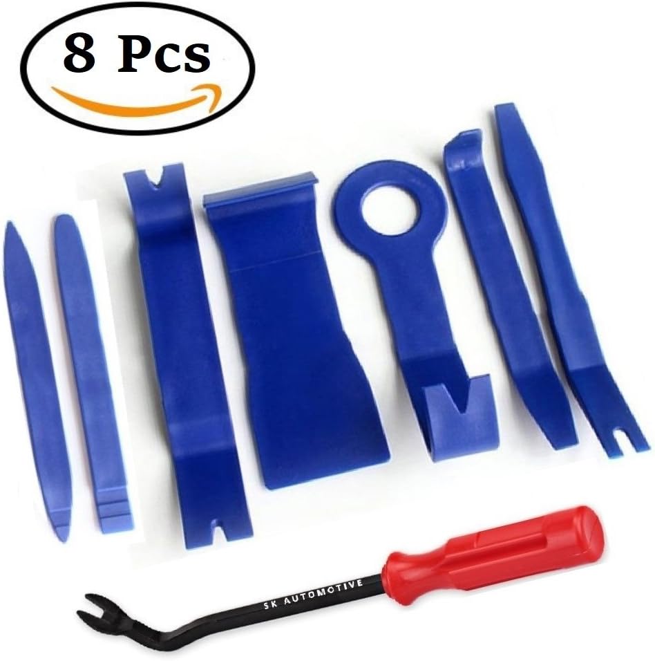 SKA 8 Pcs Auto Trim Removal Tools Set - Car Stereo Dash Audio Pry Tool Radio Door Panel Trim Removal Kit