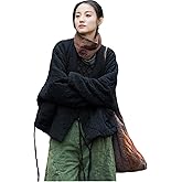 MOYUYUNJIAN Women's Lightweight Quilted Jacket Wrap Coat Long Sleeve with Pockets Tie Waist Fall Winter Outerwear
